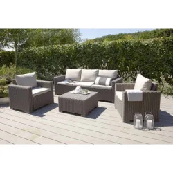 Mobilier de grădină Rattan Deluxe - cappuccino