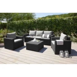 Mobilier de grădină Rattan Deluxe - cappuccino