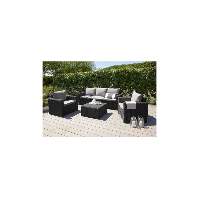 Mobilier de grădină Rattan Deluxe - cappuccino