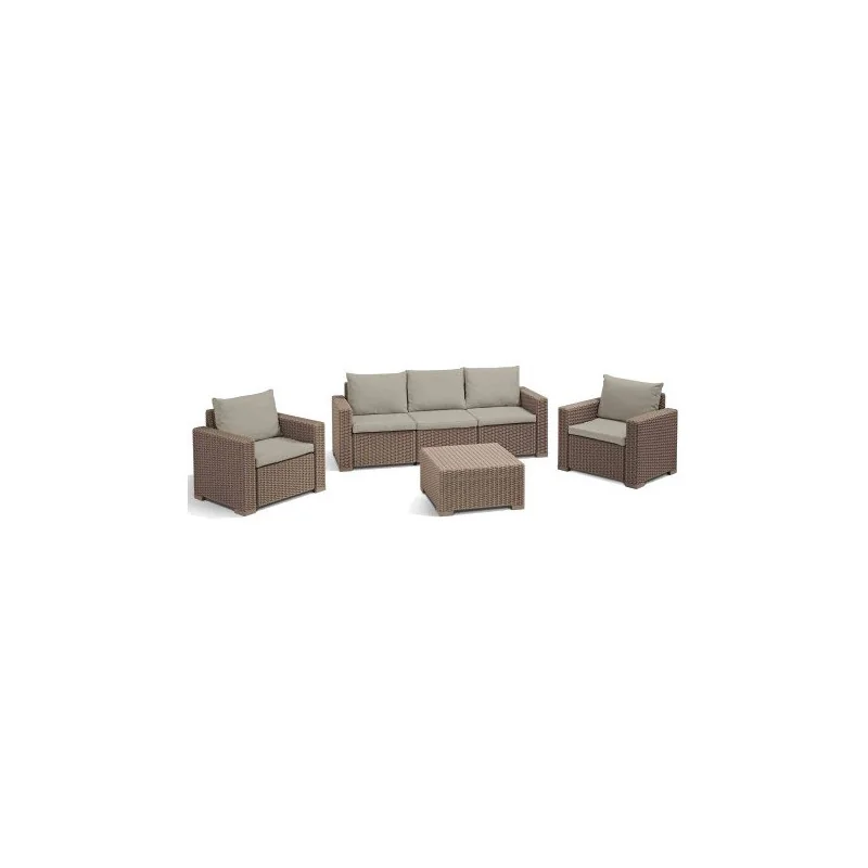 Mobilier de grădină Rattan Deluxe - cappuccino