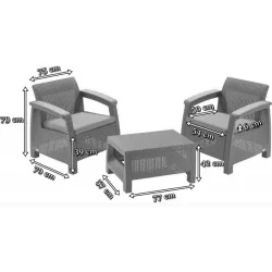 Set mobilier grădină Urban Duo - Cappucino
