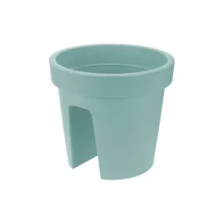 Ghiveci rotund din plastic pentru balcon Lena – verde 28 cm