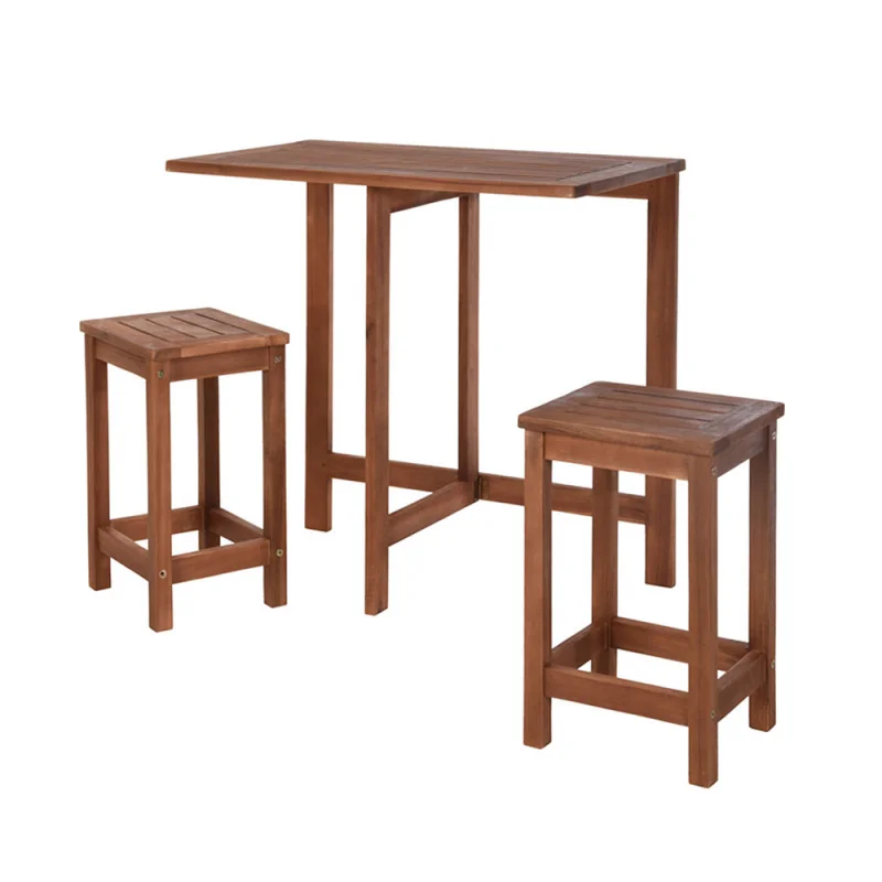 Set mobilier pentru balcon Clover, 3 piese- maro