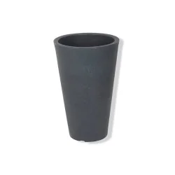 Ghiveci rotund din plastic Jack - antracit