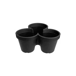 Ghiveci de flori 3in1 Star - negru