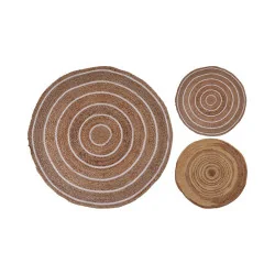 Covor rotund cu imperiu împletit din iuta Diana - 90cm