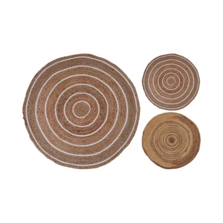 Covor rotund cu imperiu împletit din iuta Diana - 90cm