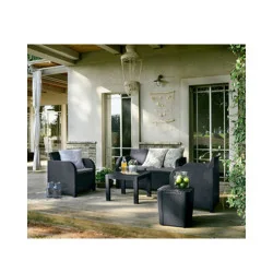 Set mobilier grădină ratan Keter Georgia - grafit