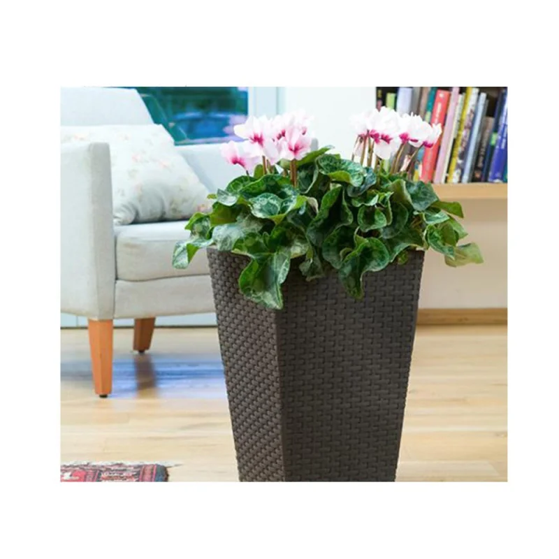 Ghiveci de flori grădină sau terasă Keter Rattan M 55.4L - maro