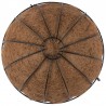 Ghiveci decorativ cu lant, rotund, nuca de cocos, 35x17 cm