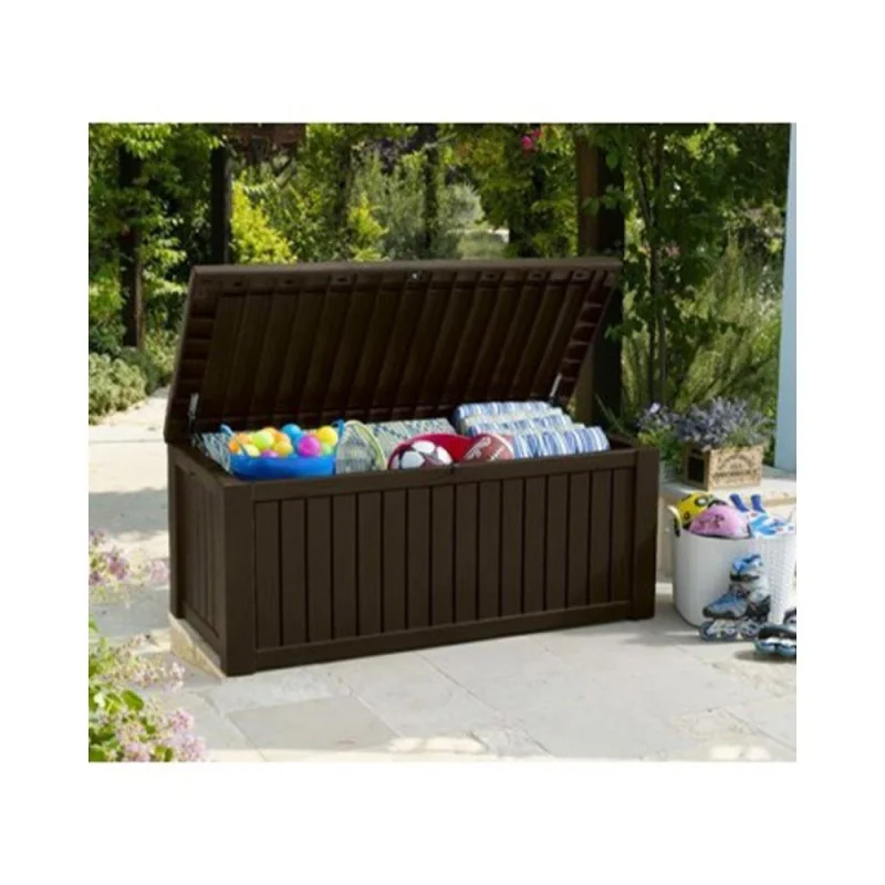 Ladă depozitare grădină, terasă sau piscină Rockwood Keter - maro