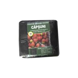Folie de mulcire neagră pentru căpșuni 140cm
