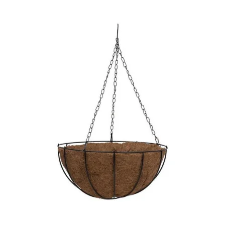 Ghiveci decorativ cu lanț, rotund, nuca de cocos