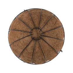 Ghiveci decorativ cu lanț, rotund, nuca de cocos