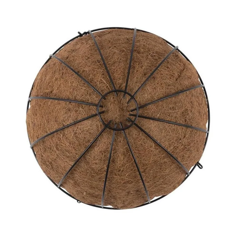 Ghiveci decorativ cu lanț, rotund, nuca de cocos