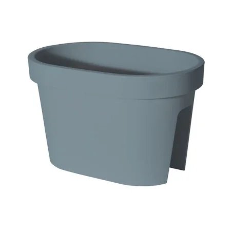 Ghiveci de flori plastic - albastru pastel 40 x 27 x 25 cm
