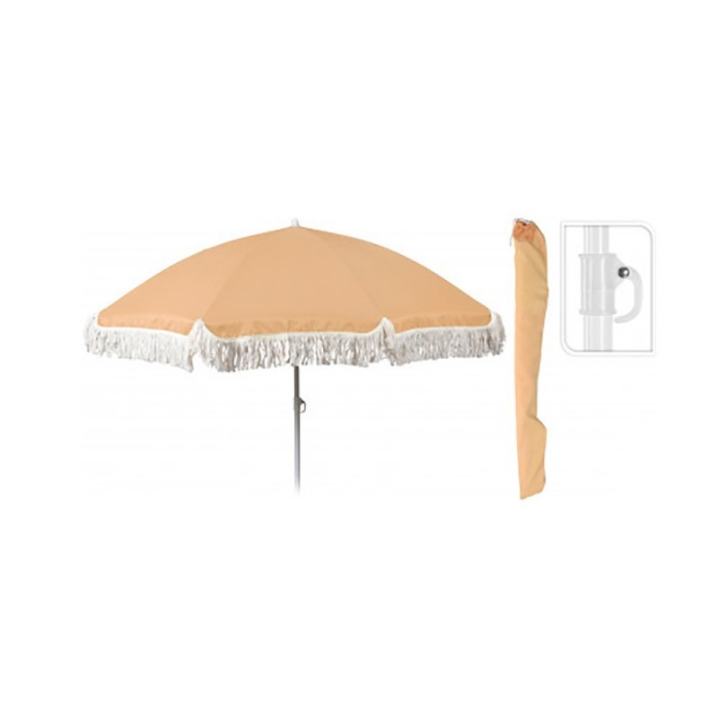 Umbrela pentru plajă din poliester - galben