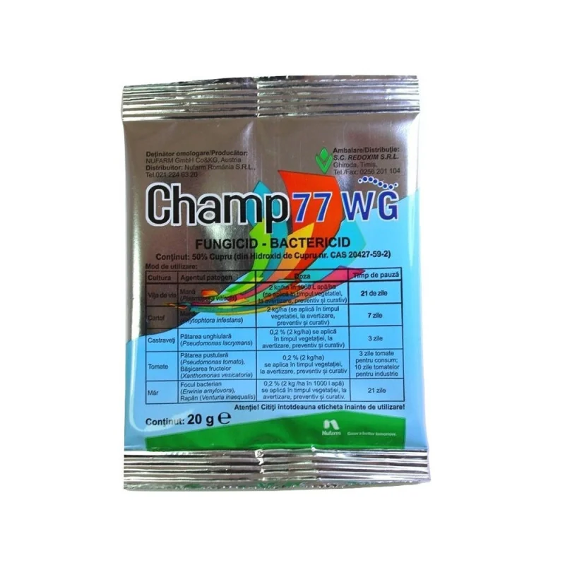 Fungicid Champ 77WG 20G - Plantmaster - Maestrul Culturii Tale