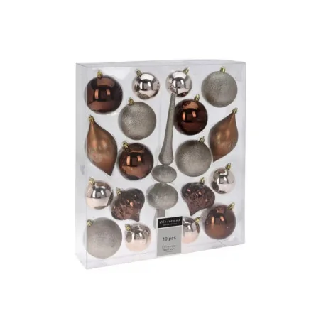 Set 19.buc decoratiune pentru brad de craciun, aramiu