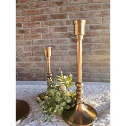 Suport pentru lumanari elegant auriu 23 cm