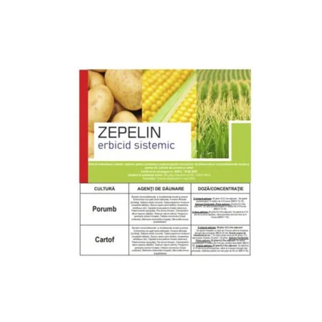 Pachet erbicid Zepelin 10G + Solvant 2x10ml pentru 20 ari
