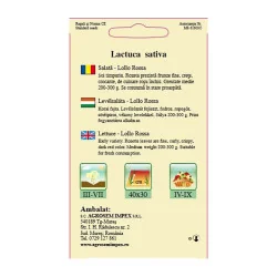 Seminte de salata - Lollo Rosa, Agrosem 4Gr.