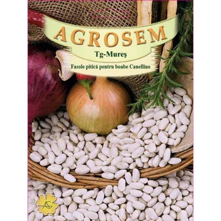 Seminte de fasole pitica pentru boabre Canellino, Agrosem 100g