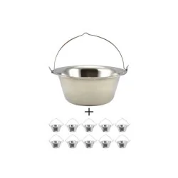 Pachet ceaune din inox 1+10