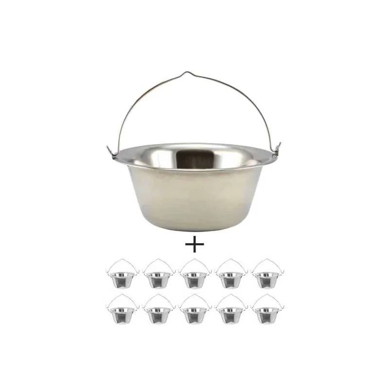 Pachet ceaune din inox 1+10
