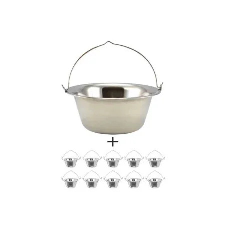 Pachet ceaune din inox 1+10