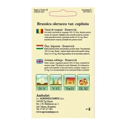 Seminte varza de toamna - Brunswick, Agrosem 4Gr.