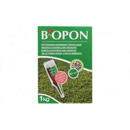 Ingrasamant pentru gazon 1kg + 1 Elixir Duo cadou Biopon