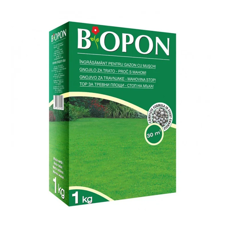 Ingrasamant granulat pentru gazon cu muschi, Biopon 1kg