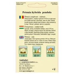 Seminte de petunia curgatoare, culori mixte, Agrosem 0.15g