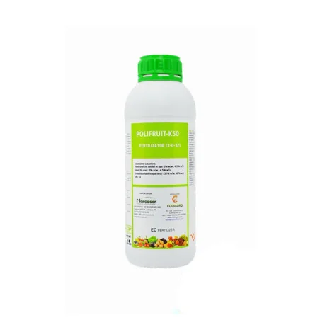 Fertilizant lichid cu 48% potasiu Polifruit K50 1L