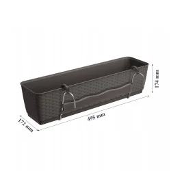 Cutie pentru plante cu insertie de irigare Ratolla 12L