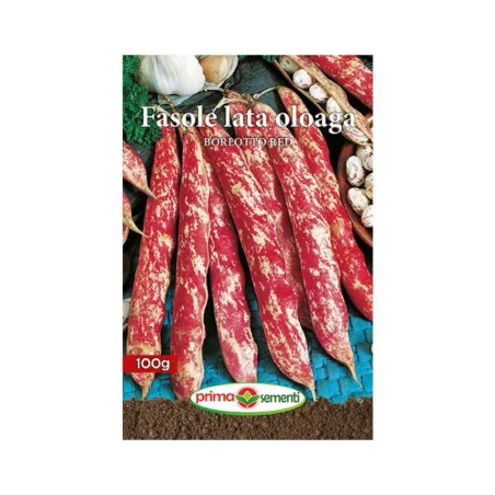Seminte de fasole lata oloaga, Borlotto Red, Prima Sementi 100g