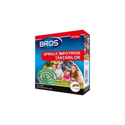 Spirale fumigene BROS impotriva tantarilor si capuselor, 10 buc