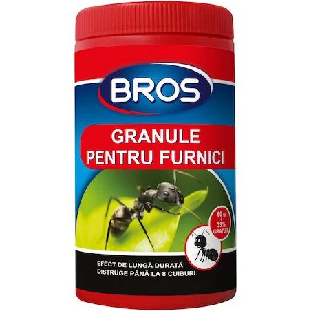 Granule impotriva furnicilor, 60 gr. (cutie cu dozator), BROS