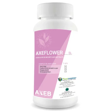 AXEFLOWER 5 L - Biostimulator Lichid pentru Stimularea Înfloririi și Dezvoltarea Fructelor 5 Litri