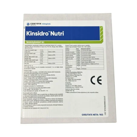 KINSIDRO NUTRI – Fertilizant foliar premium pentru culturi sănătoase și producții maxime