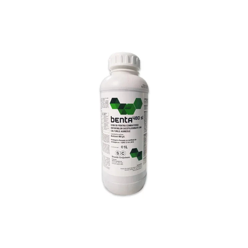 Erbicid BENTA 480 SL – 1 Litru – Bentazon 480 g/L – Postemergent Selectiv pentru Combaterea Buruienilor Dicotiledonate