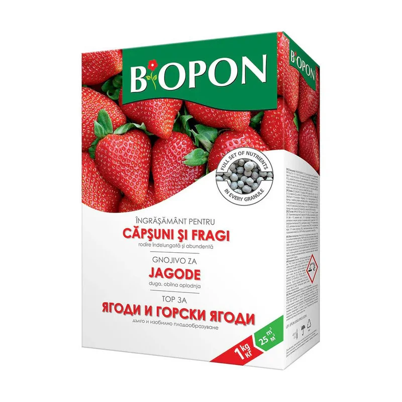 Îngrășământ granulat BIOPON pentru căpșuni și fragi – 1 kg