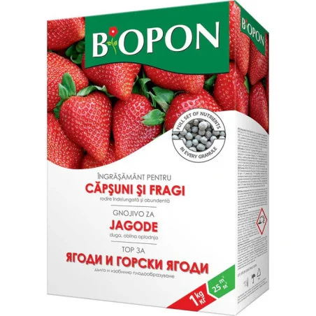 Îngrășământ granulat BIOPON pentru căpșuni și fragi – 1 kg