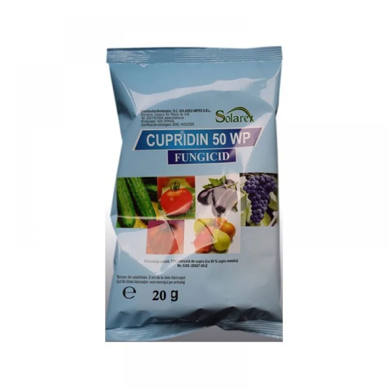 Fungicid Cupridin 50 WP 20 g – Fungicid de contact cu cupru pentru prevenirea și combaterea bolilor plantelor