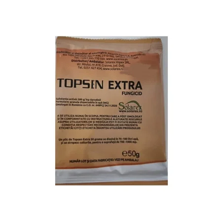 Topsen Extra 50 g – Fungicid de contact cu captan și folpet pentru combaterea bolilor fungice