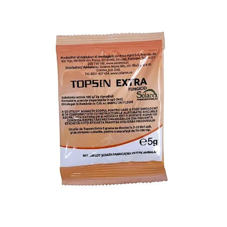 Topsen Extra 5 g – Fungicid de contact cu captan și folpet pentru combaterea bolilor fungice