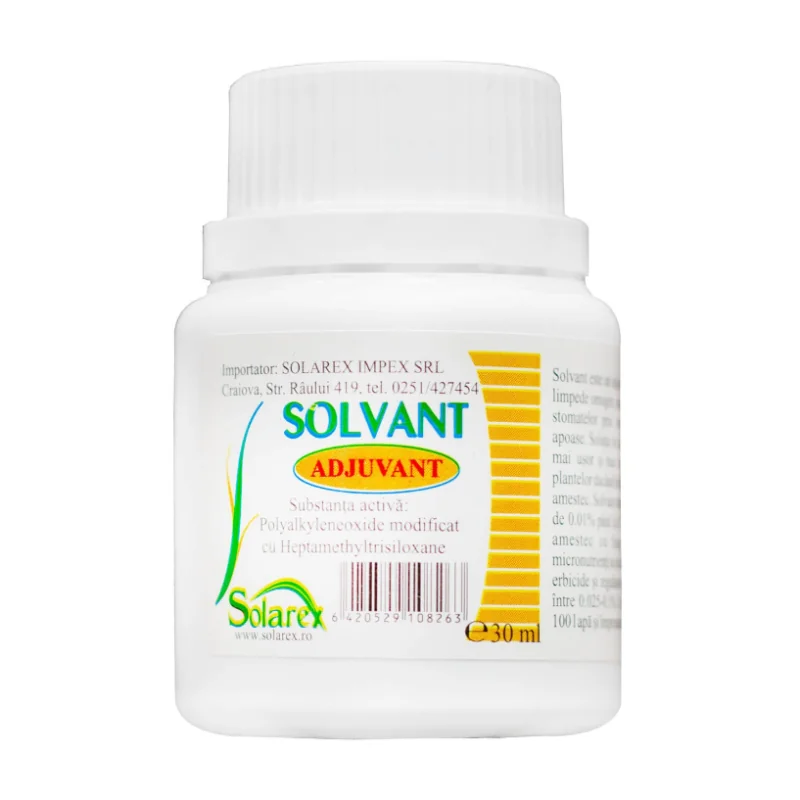 Solvant 30 ml – Adjuvant pentru îmbunătățirea aderenței și eficienței tratamentelor fitosanitare