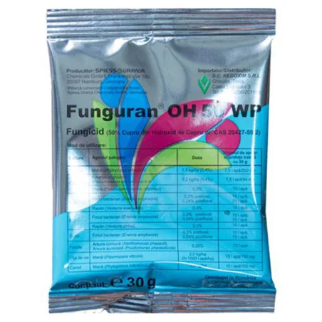 Fungicid Funguran OH 50 WP - Plantmaster - Maestrul Culturii Tale