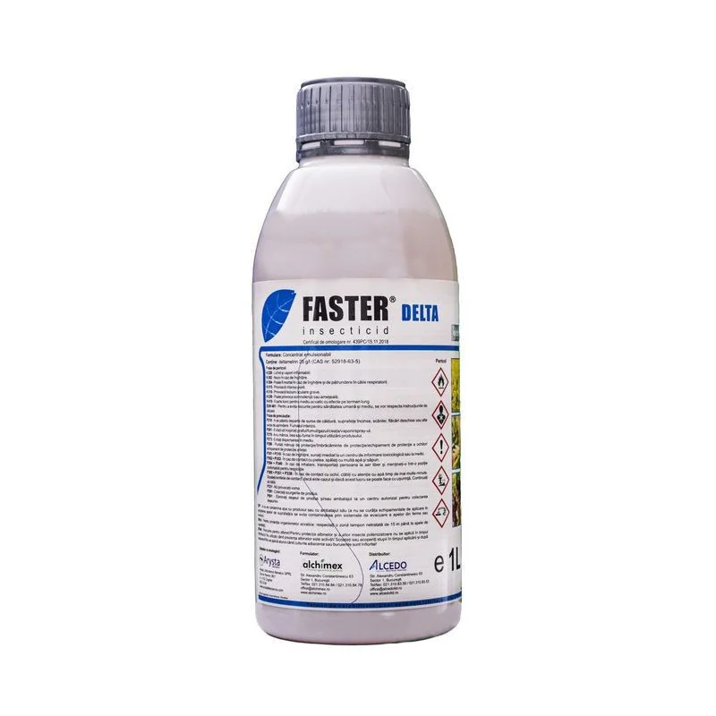 Insecticid Faster Gold 50 EC 1L – Lambda-cihalotrin | Combatere Afide, Gărgărițe, Omizi 1L